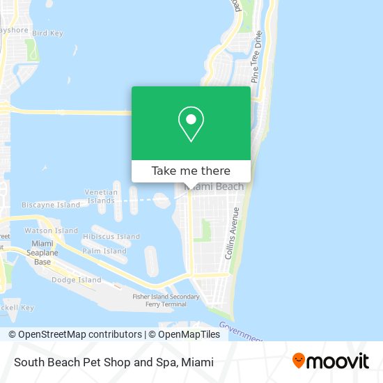 South Beach Pet Shop and Spa map