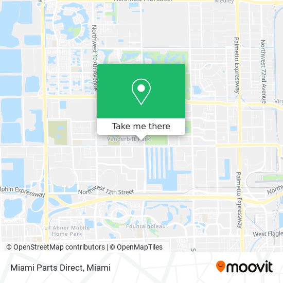 Mapa de Miami Parts Direct
