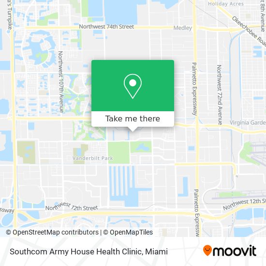 Southcom Army House Health Clinic map