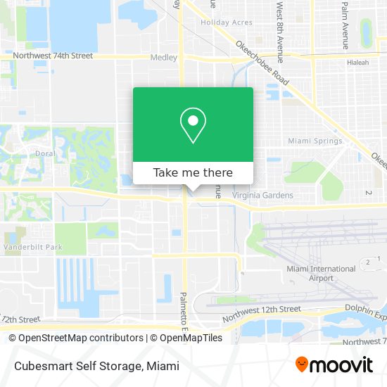 Mapa de Cubesmart Self Storage