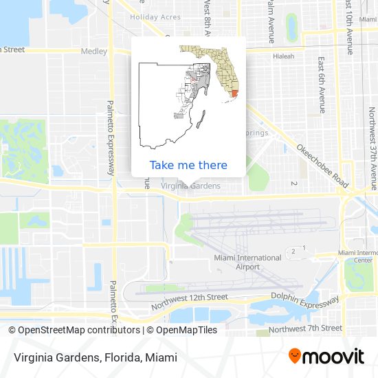 Virginia Gardens, Florida map