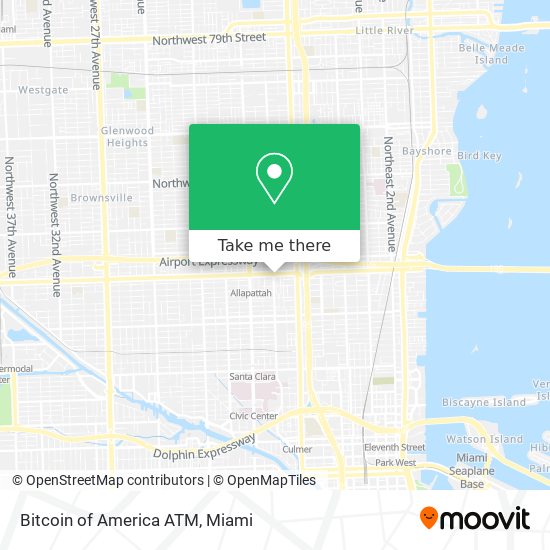 Mapa de Bitcoin of America ATM