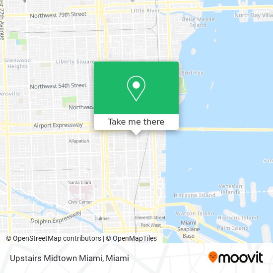 Upstairs Midtown Miami map