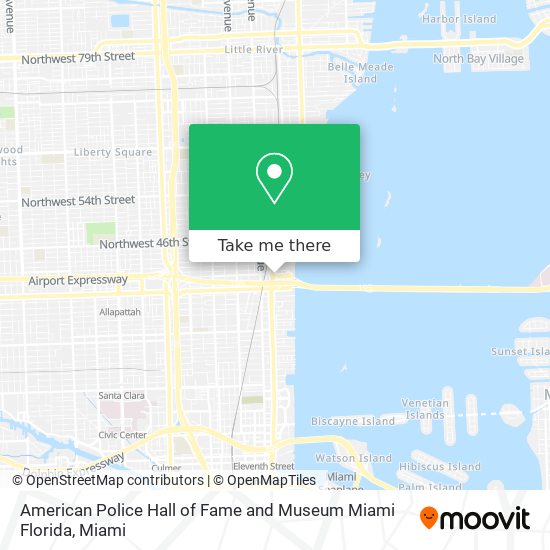 American Police Hall of Fame and Museum Miami Florida map