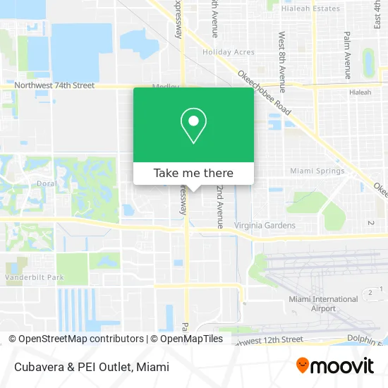 Cubavera & PEI Outlet map