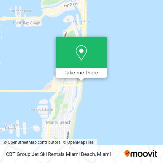CBT Group Jet Ski Rentals Miami Beach map