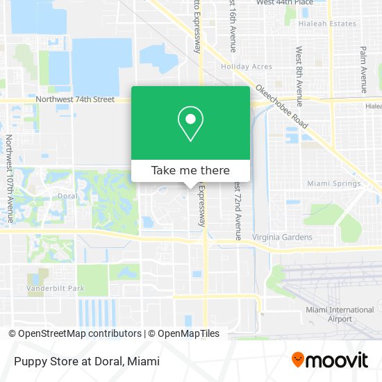 Puppy Store at Doral map