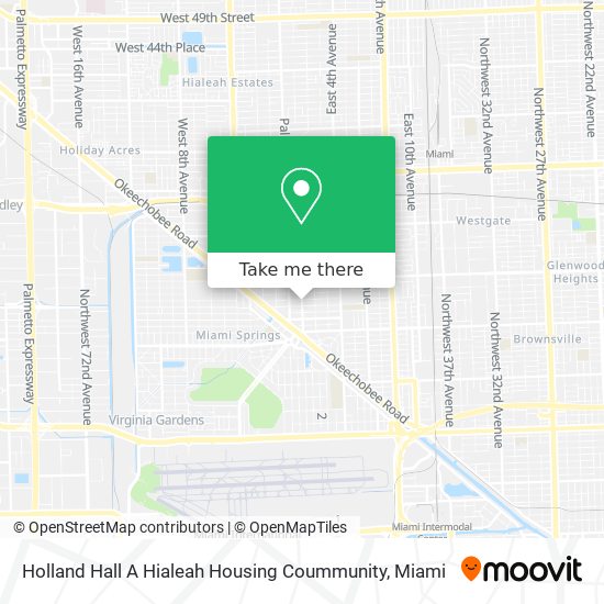 Holland Hall A Hialeah Housing Coummunity map