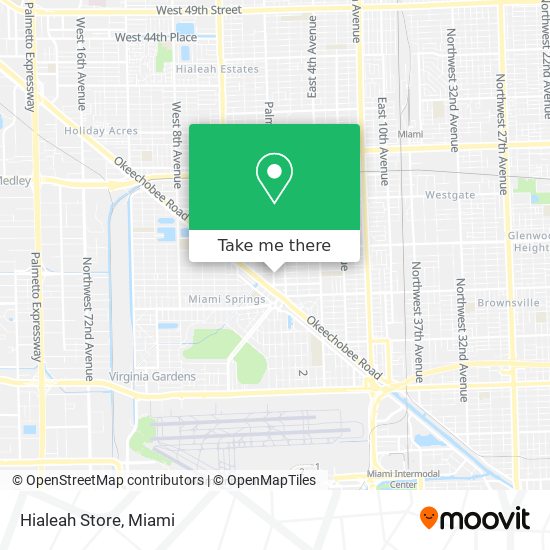 Mapa de Hialeah Store