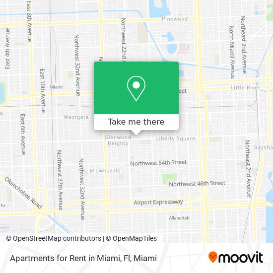 Mapa de Apartments for Rent in Miami, Fl