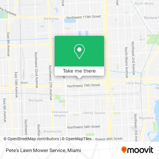 Pete's Lawn Mower Service map