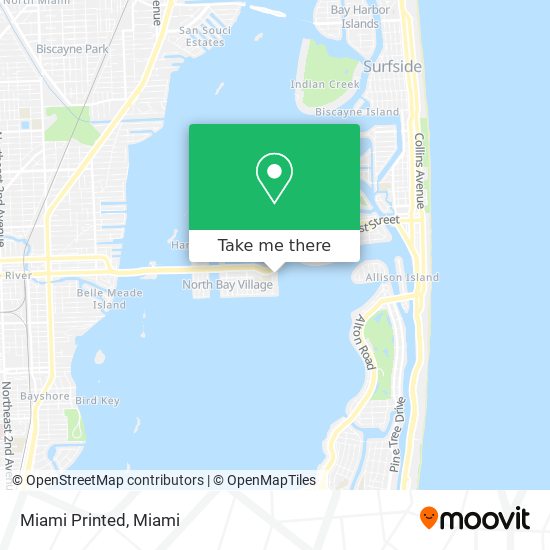 Mapa de Miami Printed