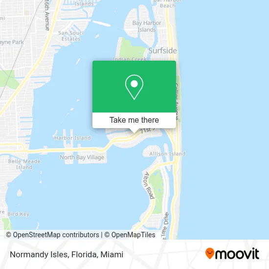 Normandy Isles, Florida map