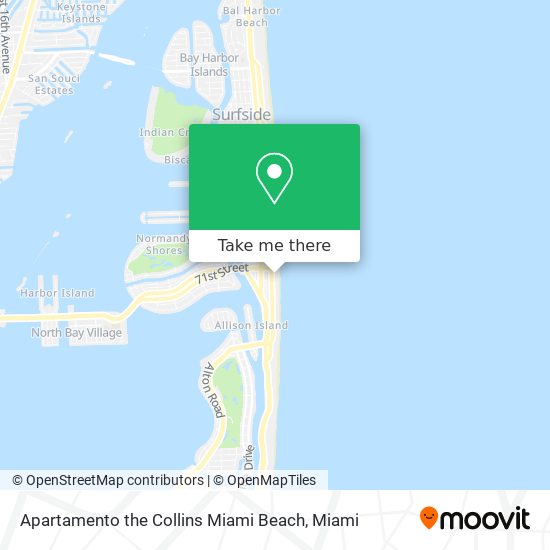 Apartamento the Collins Miami Beach map