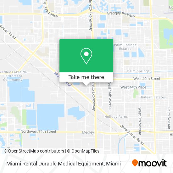 Miami Rental Durable Medical Equipment map