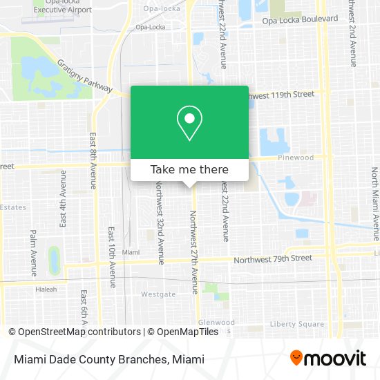 Miami Dade County Branches map