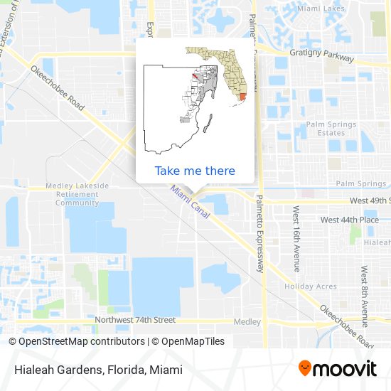 Hialeah Gardens, Florida map