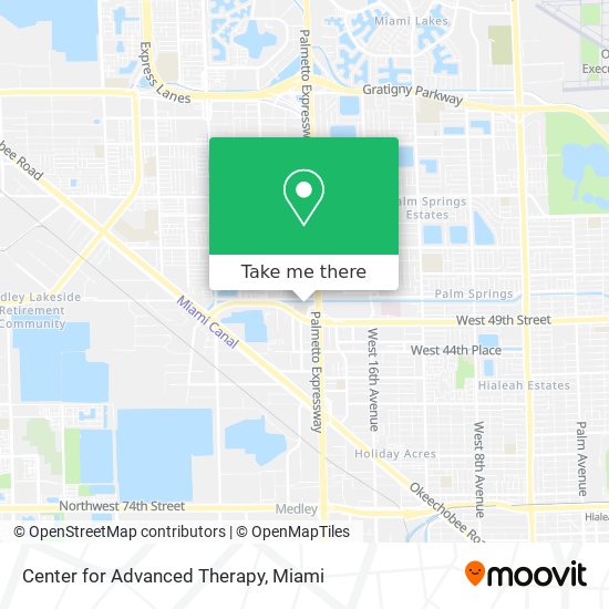 Mapa de Center for Advanced Therapy