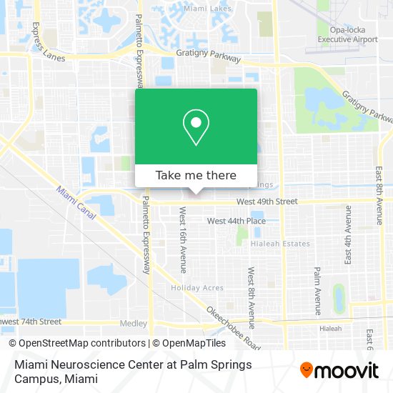 Miami Neuroscience Center at Palm Springs Campus map