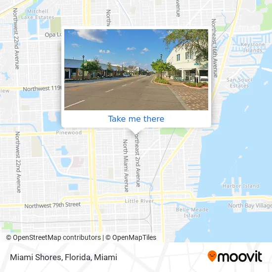 Miami Shores, Florida map