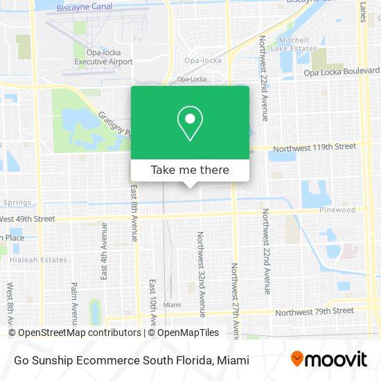 Mapa de Go Sunship Ecommerce South Florida