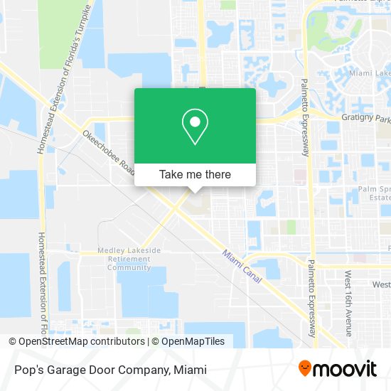 Mapa de Pop's Garage Door Company
