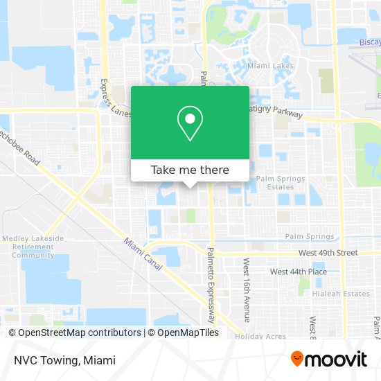 NVC Towing map