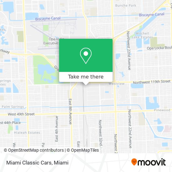 Miami Classic Cars map