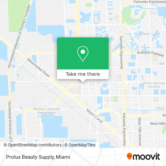 Mapa de Prolux Beauty Supply