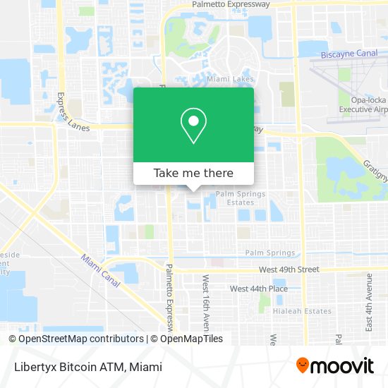 Mapa de Libertyx Bitcoin ATM