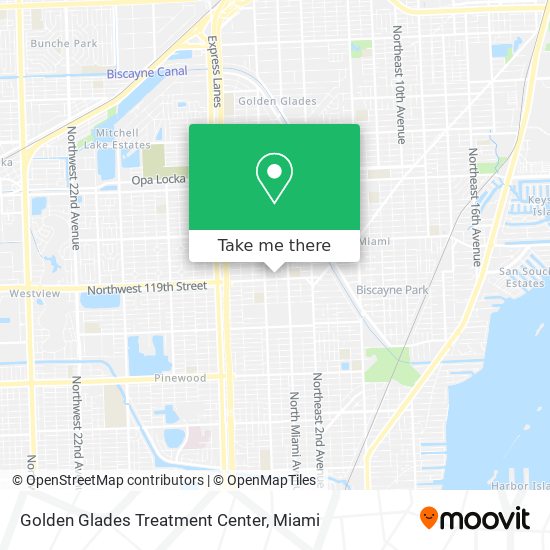 Golden Glades Treatment Center map