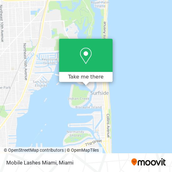 Mobile Lashes Miami map