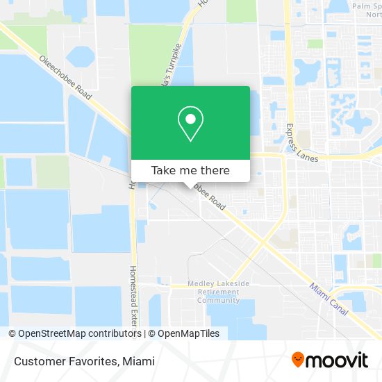 Customer Favorites map