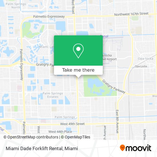 Miami Dade Forklift Rental map