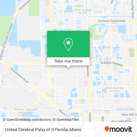 United Cerebral Palsy of S Florida map