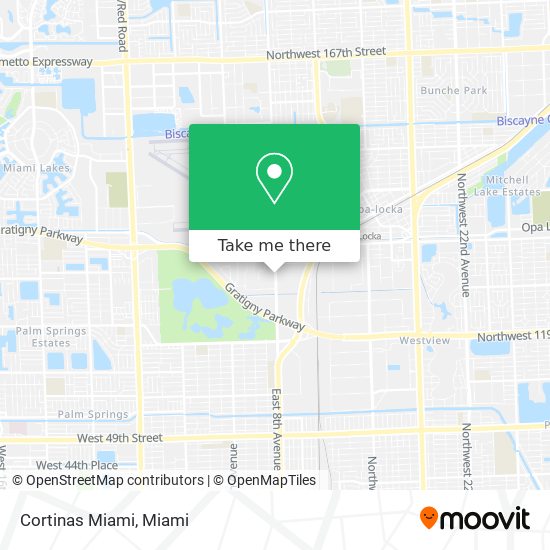 Mapa de Cortinas Miami