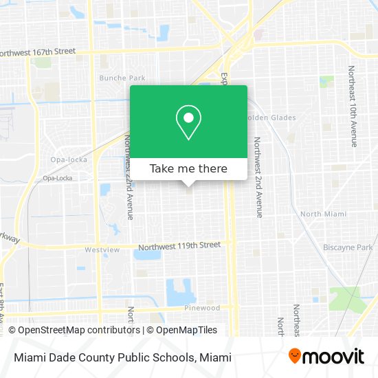 Mapa de Miami Dade County Public Schools