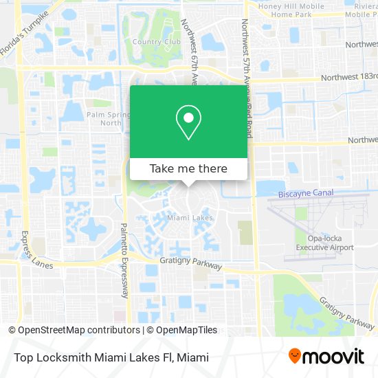 Mapa de Top Locksmith Miami Lakes Fl