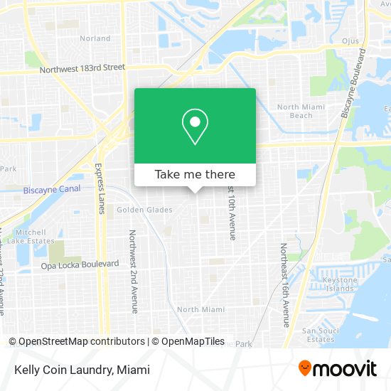 Mapa de Kelly Coin Laundry