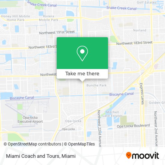 Mapa de Miami Coach and Tours