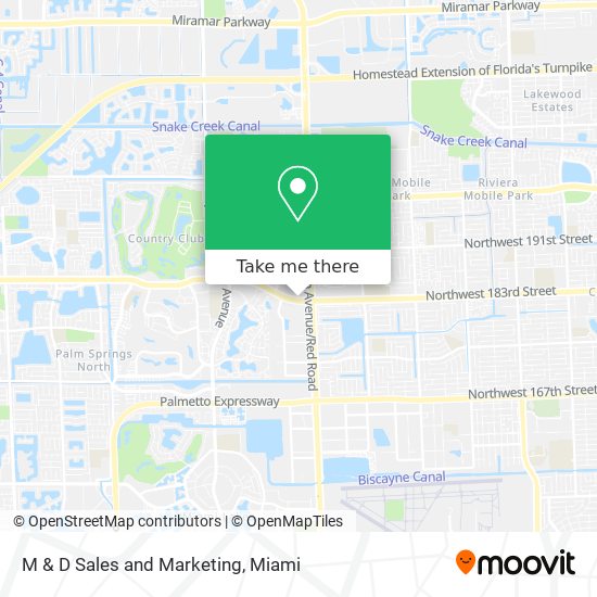 M & D Sales and Marketing map