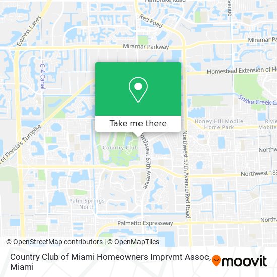Mapa de Country Club of Miami Homeowners Imprvmt Assoc