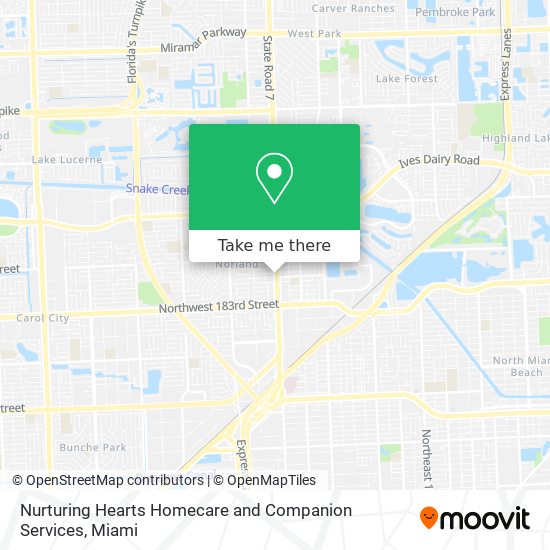 Mapa de Nurturing Hearts Homecare and Companion Services