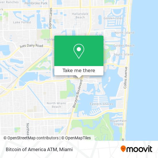 Bitcoin of America ATM map