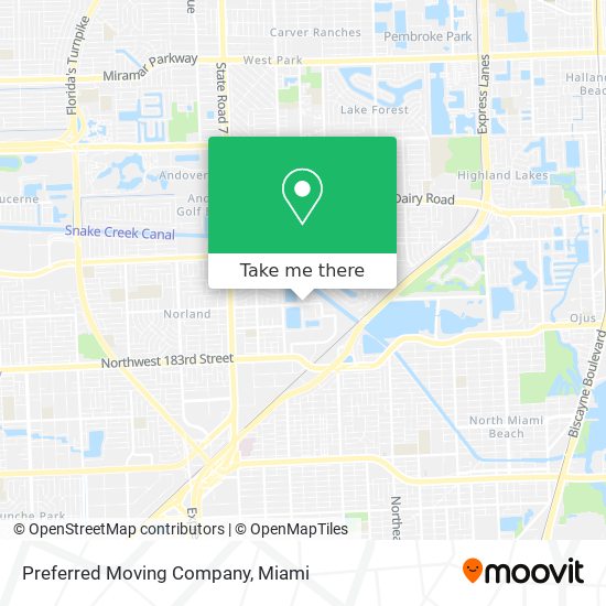 Mapa de Preferred Moving Company