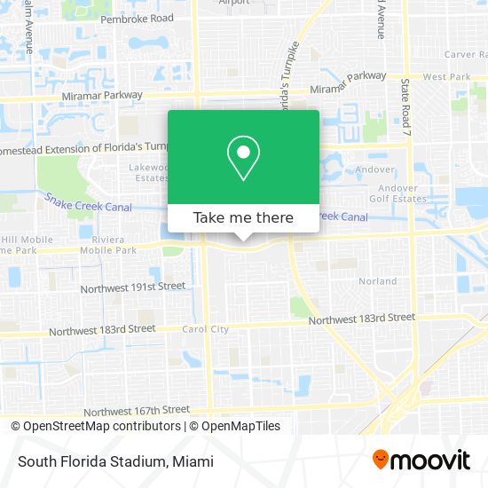 Mapa de South Florida Stadium