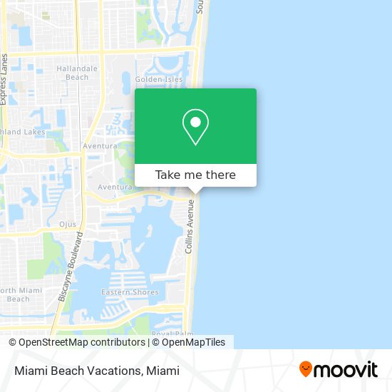 Mapa de Miami Beach Vacations