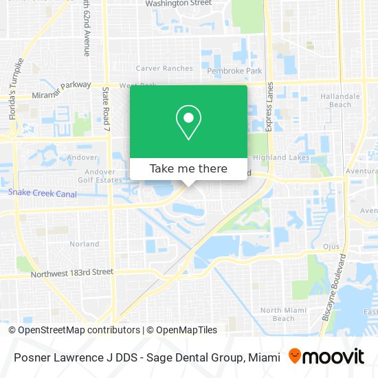 Mapa de Posner Lawrence J DDS - Sage Dental Group