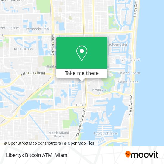 Mapa de Libertyx Bitcoin ATM