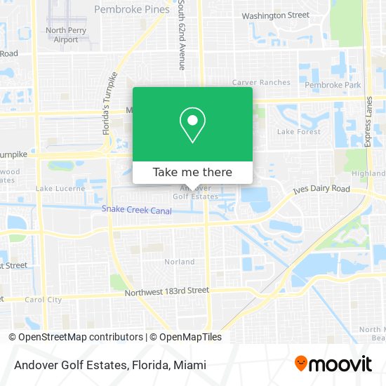 Andover Golf Estates, Florida map